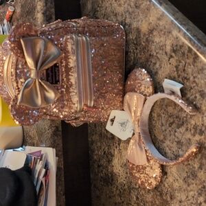 Disney Parks Loungefly Mini Backpack - Minnie Mouse - Rose Gold Sequin With Ears